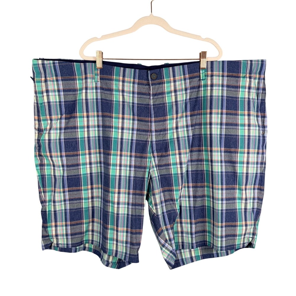 Tommy Bahama Shorts Mens 54 On Par Party Plaid 10" Inseam Stretch Waist